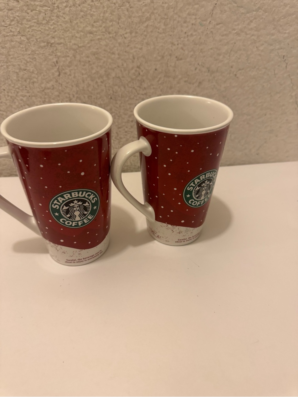 2007 Starbucks Holiday Collectible 16oz Tall Coffee Mug lot of 2